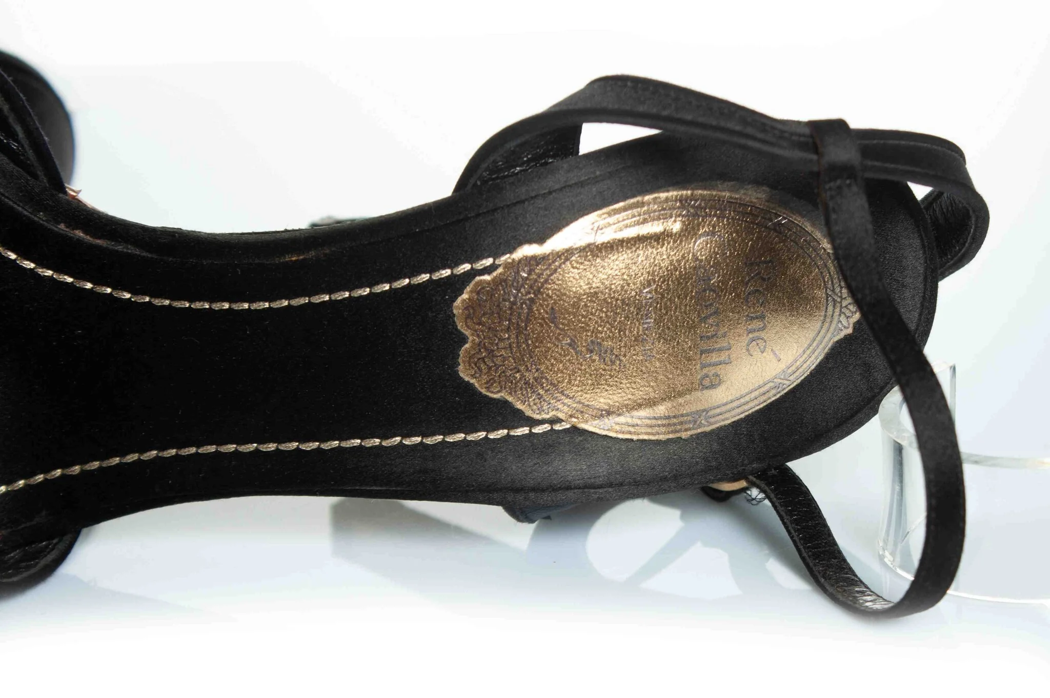 Women's René Caovilla satin cross strap sandal - Image 8