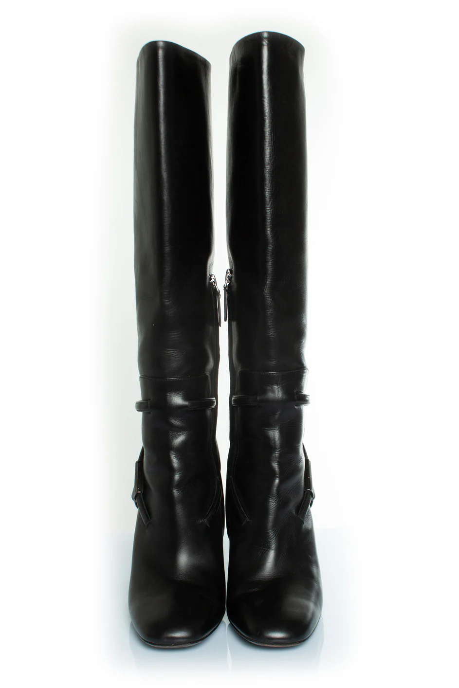 Women's Tom Ford leather boots with T strap - Image 4