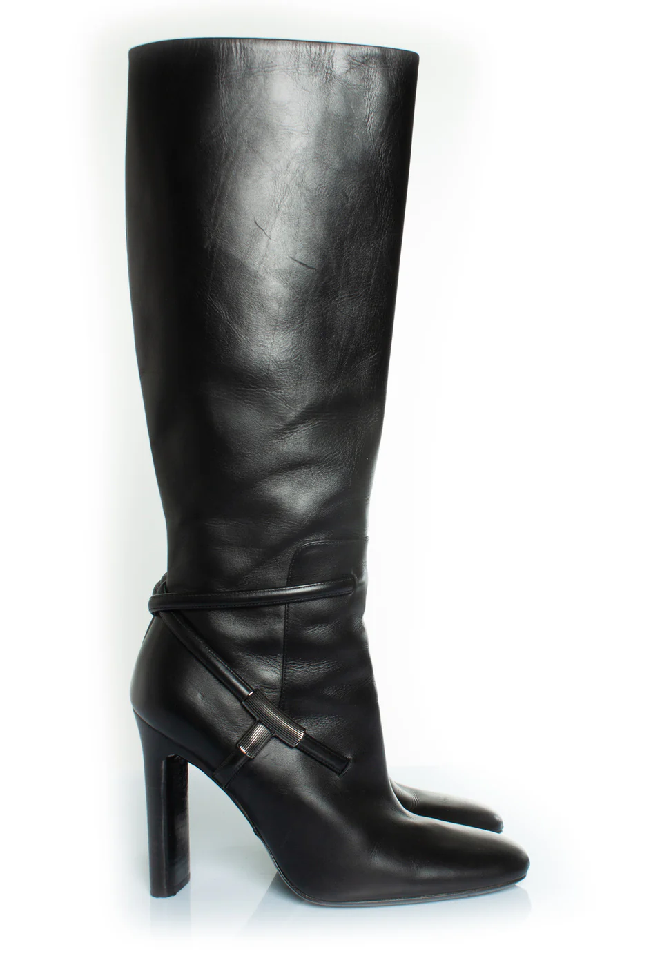 Women's Tom Ford leather boots with T strap - Image 5