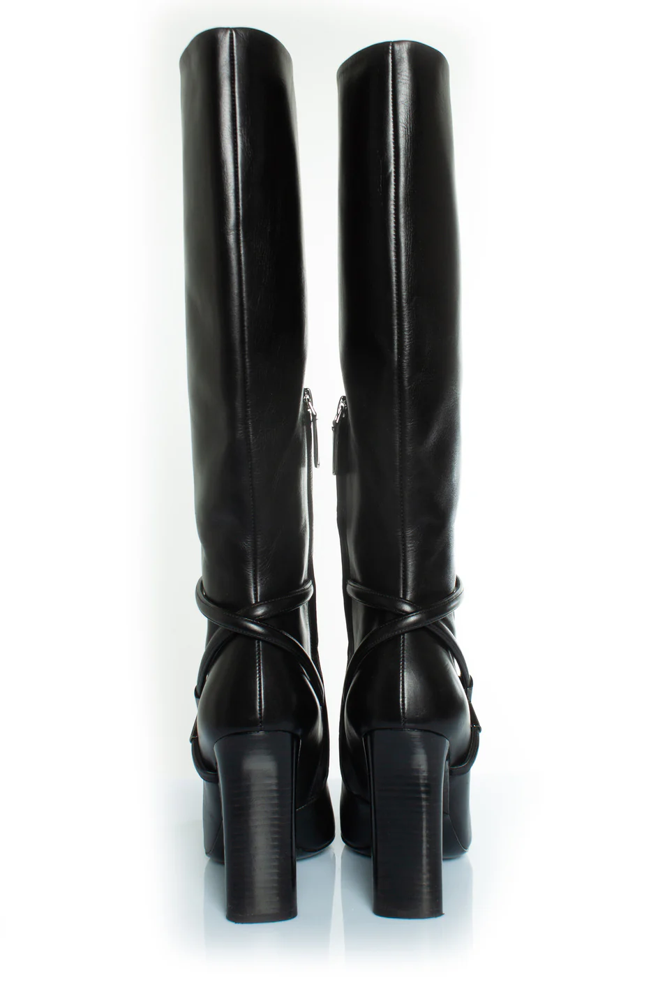 Women's Tom Ford leather boots with T strap - Image 6
